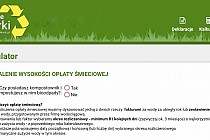 Obrazek przedstawia fragment strony internetowej - czyste.marki.pl z kalkulatorem do obliczania opłaty śmieciowej