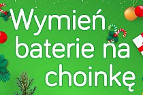 Fragment plakatu akcji pn. "Wymień baterie na choinkę".