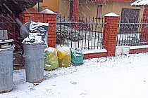 Zdjęcie przedstawia pojemniki na odpady